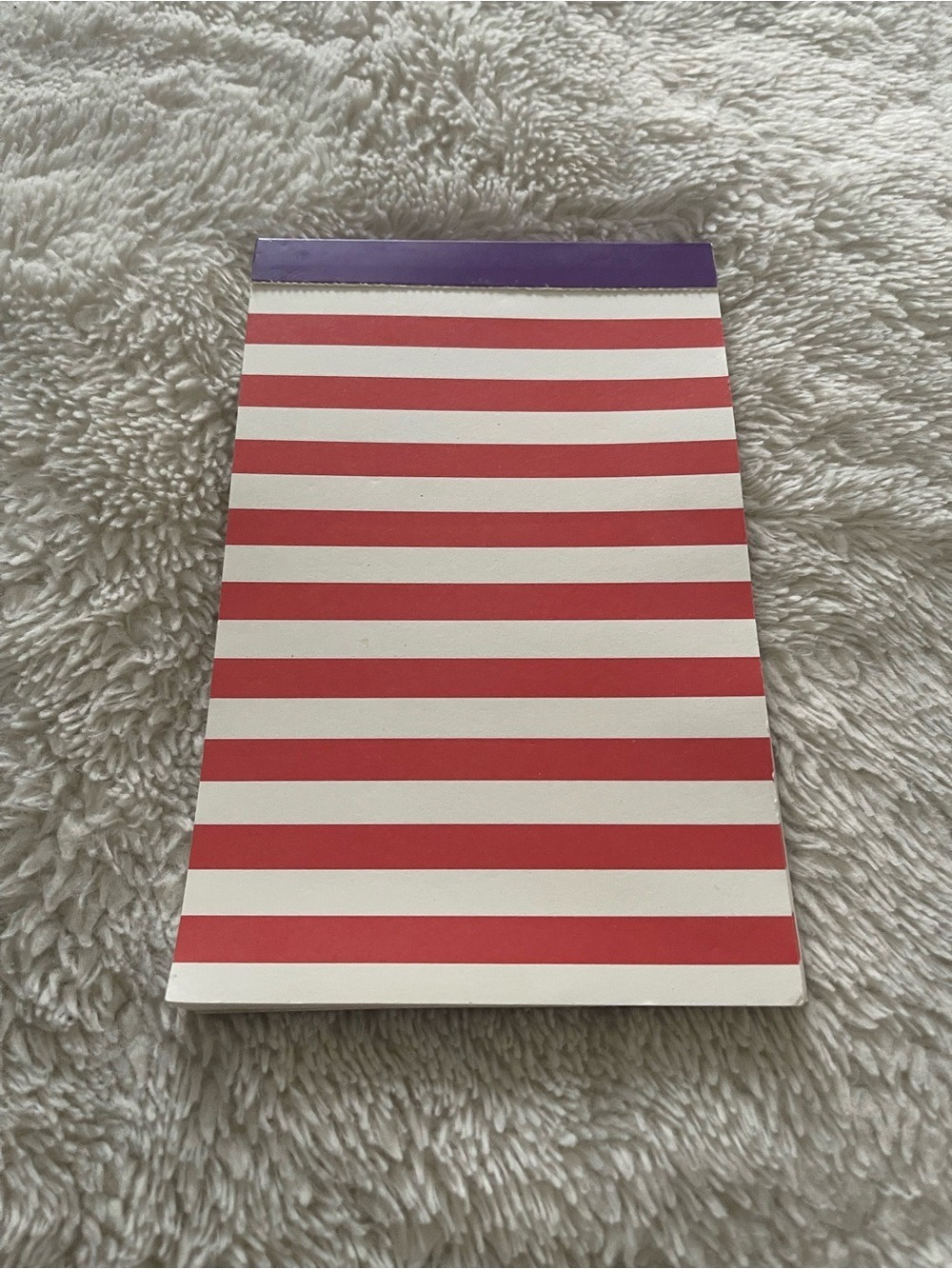 kate spade Striped Red and White Notepad